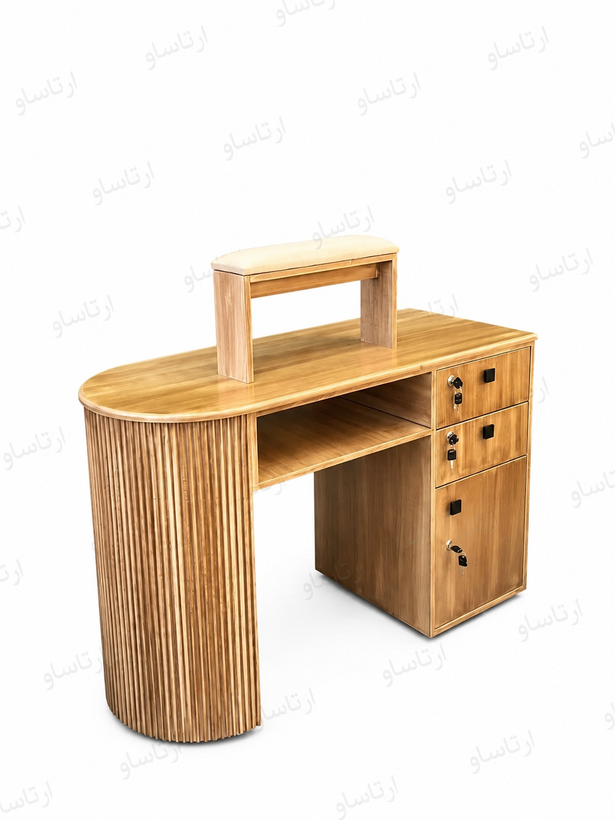 میز ناخن تک نفره قفل دار مدل رویال 👑